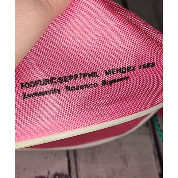 12" Vintage 1988 FOOFUR Blue Bloodhound Dog Phil Mendez Golfing Drawstring Bag - Picture 4 of 4